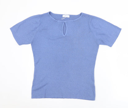 Womens UK Size 14 Essentials Blue Vest Jumper