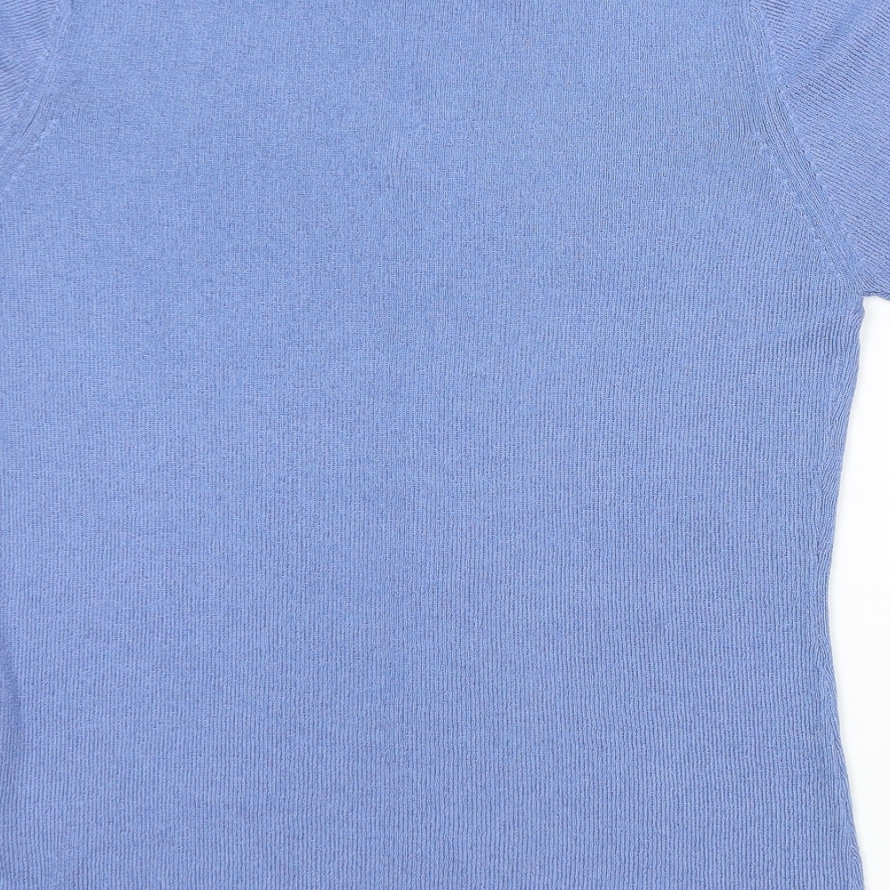 Womens UK Size 14 Essentials Blue Vest Jumper