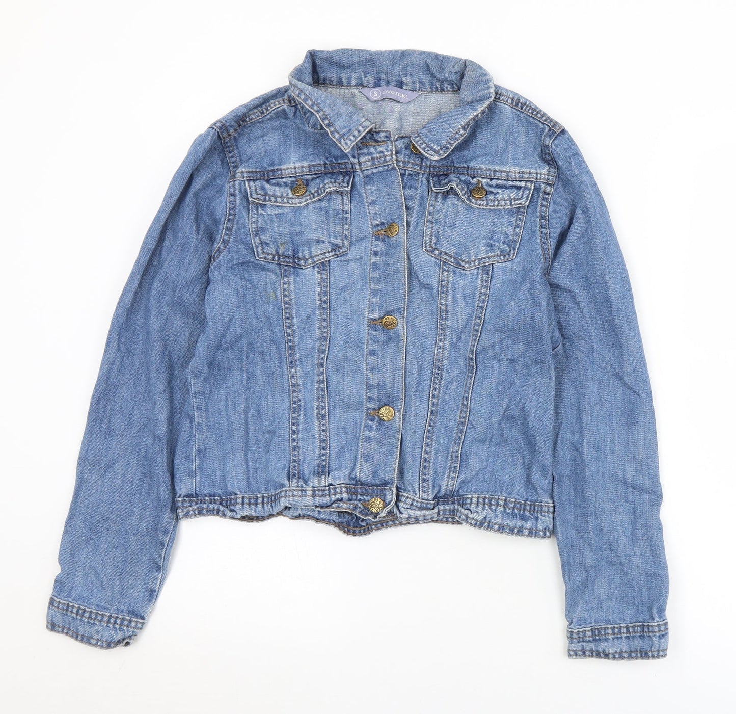 Avenue Womens Blue   Jacket  Size S  Button