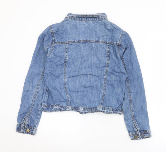 Avenue Womens Blue   Jacket  Size S  Button