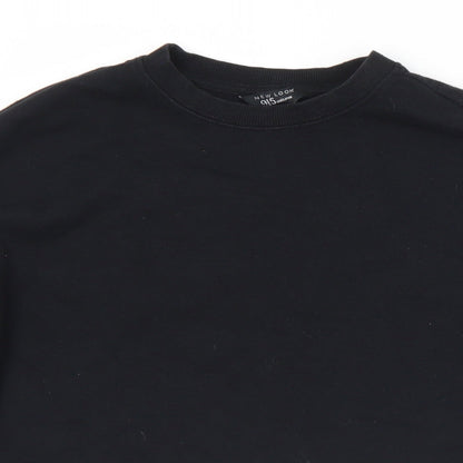 New Look Girls Black  Cotton Pullover Sweatshirt Size 12-13 Years   - Cropped