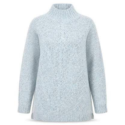 M&Co Womens Blue Collared  Polyester Pullover Jumper Size 12