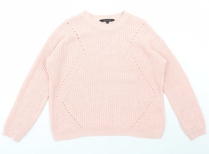 Womens UK Size S Peacocks Pink Pullover Jumper