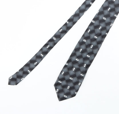 Mens Burton Grey Plaids & Checks  Pointed Tie