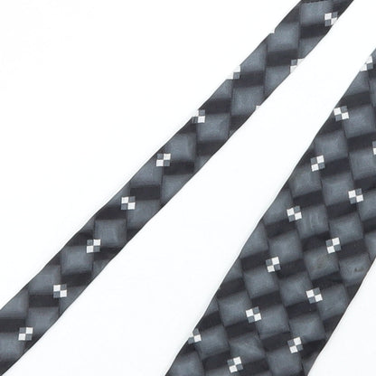 Mens Burton Grey Plaids & Checks  Pointed Tie