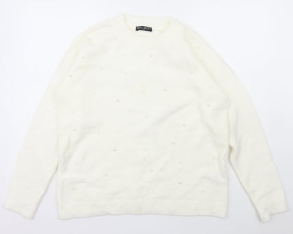 Womens UK Size XL Select White Pullover Jumper