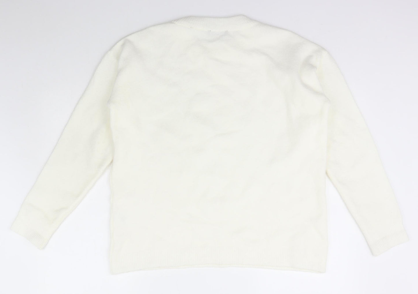 Womens UK Size XL Select White Pullover Jumper