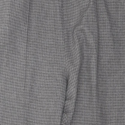 BM Womens Grey Check Polyester Capri Trousers Size 18 L27 in Regular