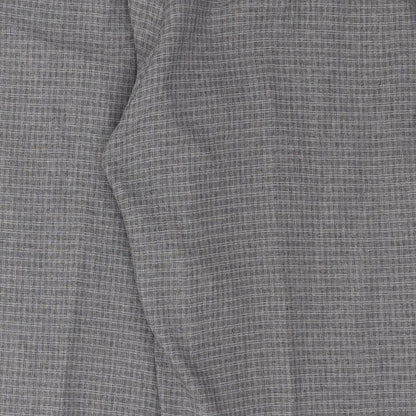 BM Womens Grey Check Polyester Capri Trousers Size 18 L27 in Regular