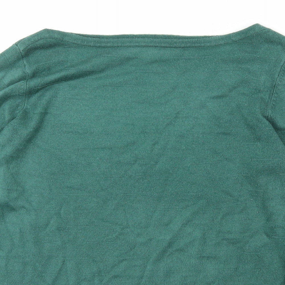 Womens UK Size M Vida Vi Green Pullover Jumper