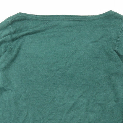 Womens UK Size M Vida Vi Green Pullover Jumper