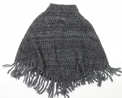 Womens UK Size One Size Per Una Grey Cape Jumper