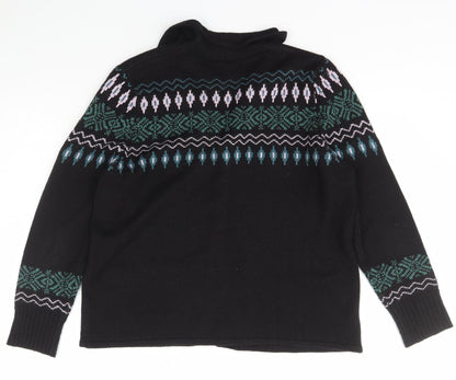Womens UK Size 18 Casual Comfort Black Cardigan Jumper