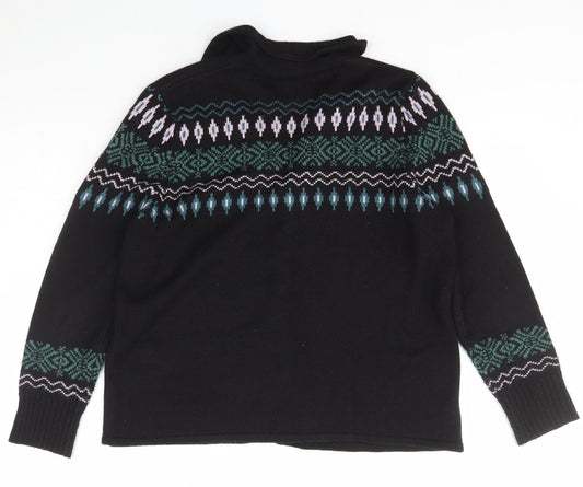 Womens UK Size 18 Casual Comfort Black Cardigan Jumper