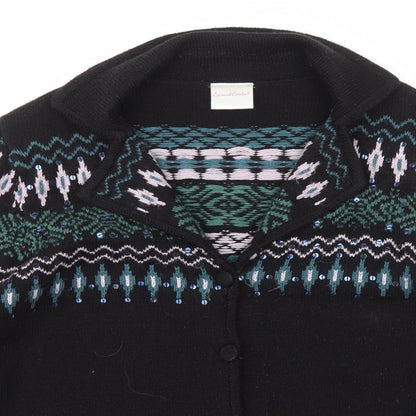 Womens UK Size 18 Casual Comfort Black Cardigan Jumper