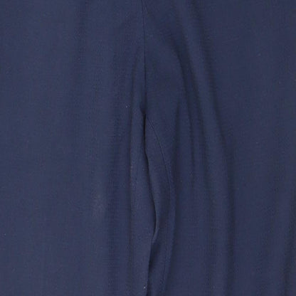 Womens UK Size 8 Sisley Regular Fit Capri Blue Trousers