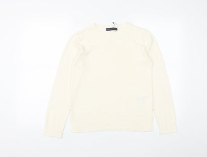 Womens UK Size 10 Marks and Spencer White Pullover Jumper
