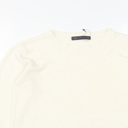Womens UK Size 10 Marks and Spencer White Pullover Jumper