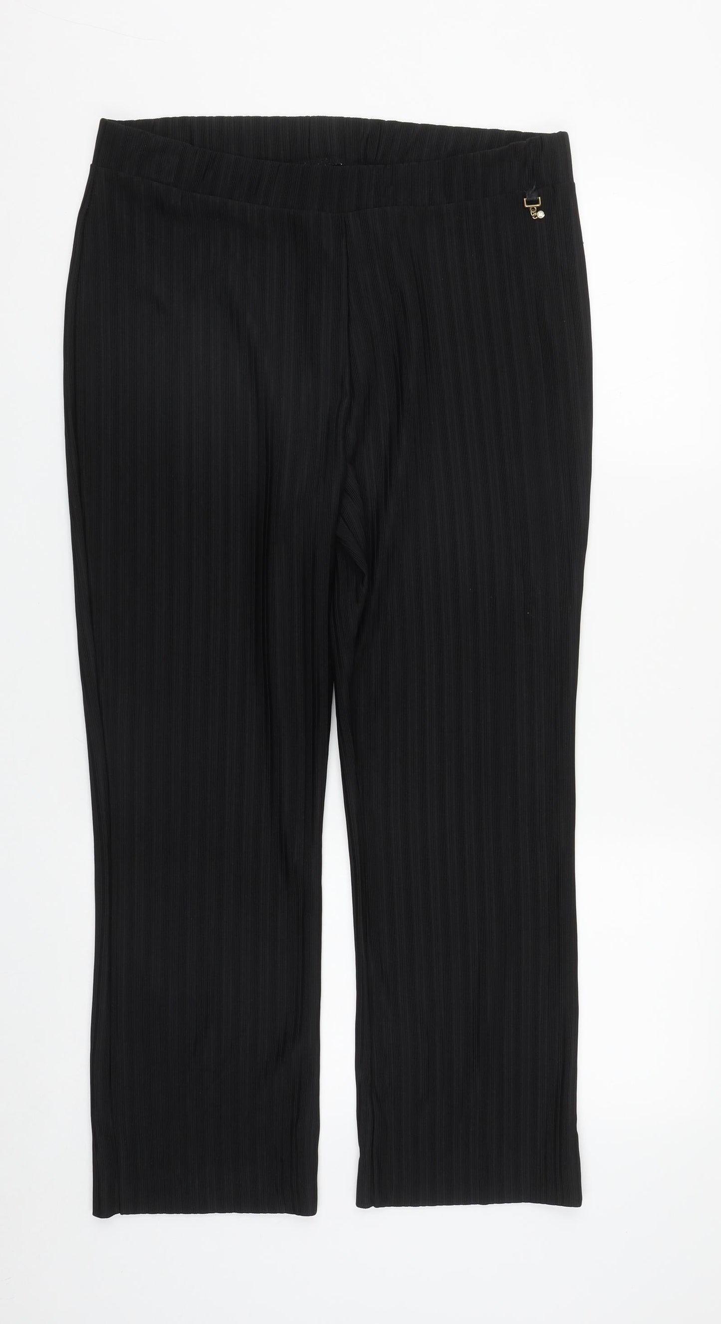 Womens UK Size 14 Papaya Regular Fit  Black Trousers