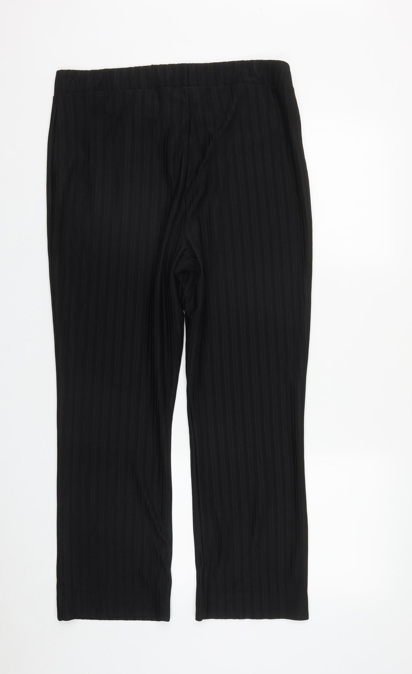 Womens UK Size 14 Papaya Regular Fit  Black Trousers