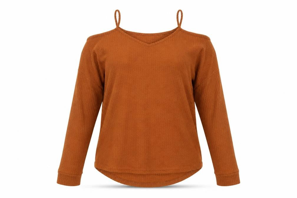 Womens UK Size L SheIn Brown Basic Blouse