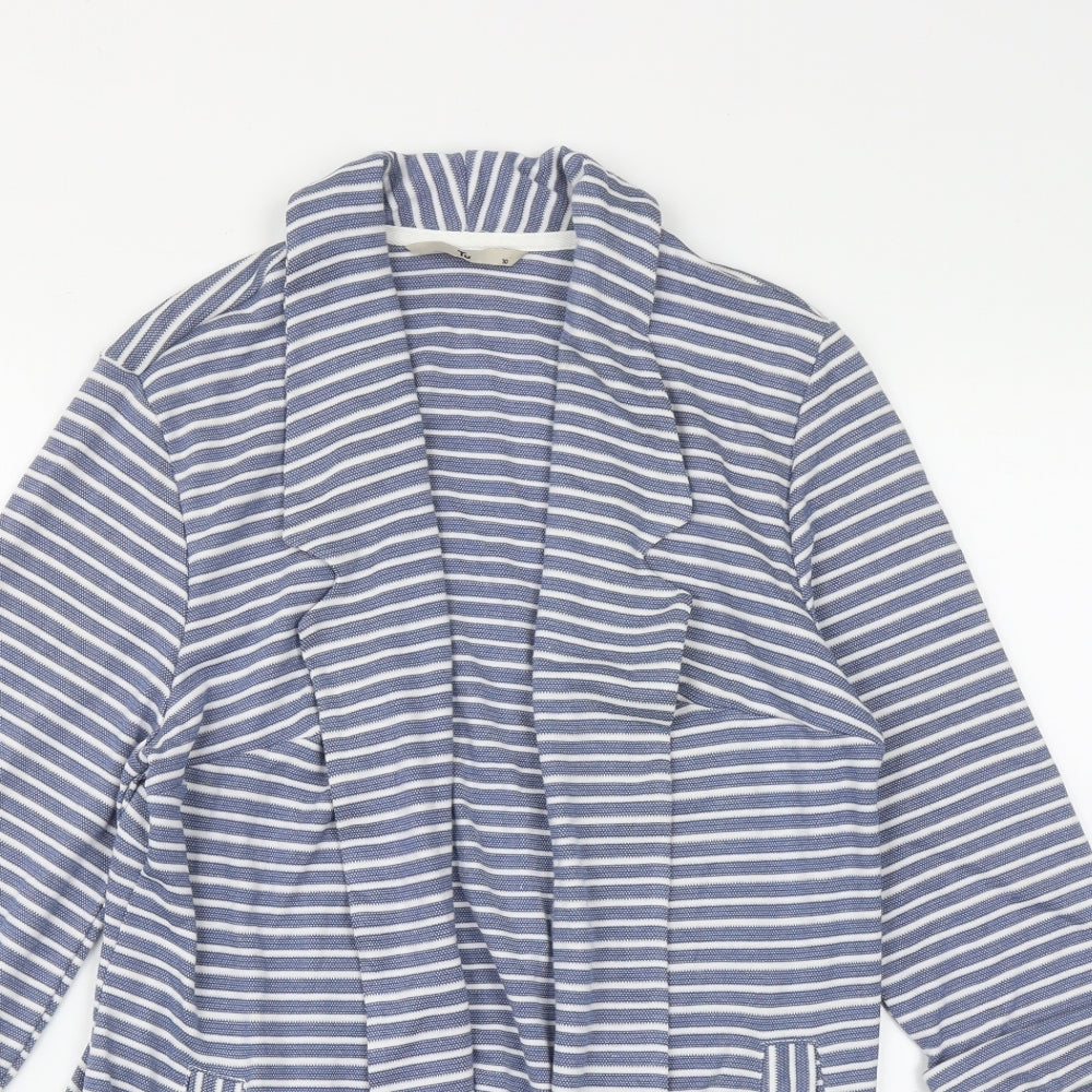 Tu  Womens Blue Striped  Jacket  Size 10