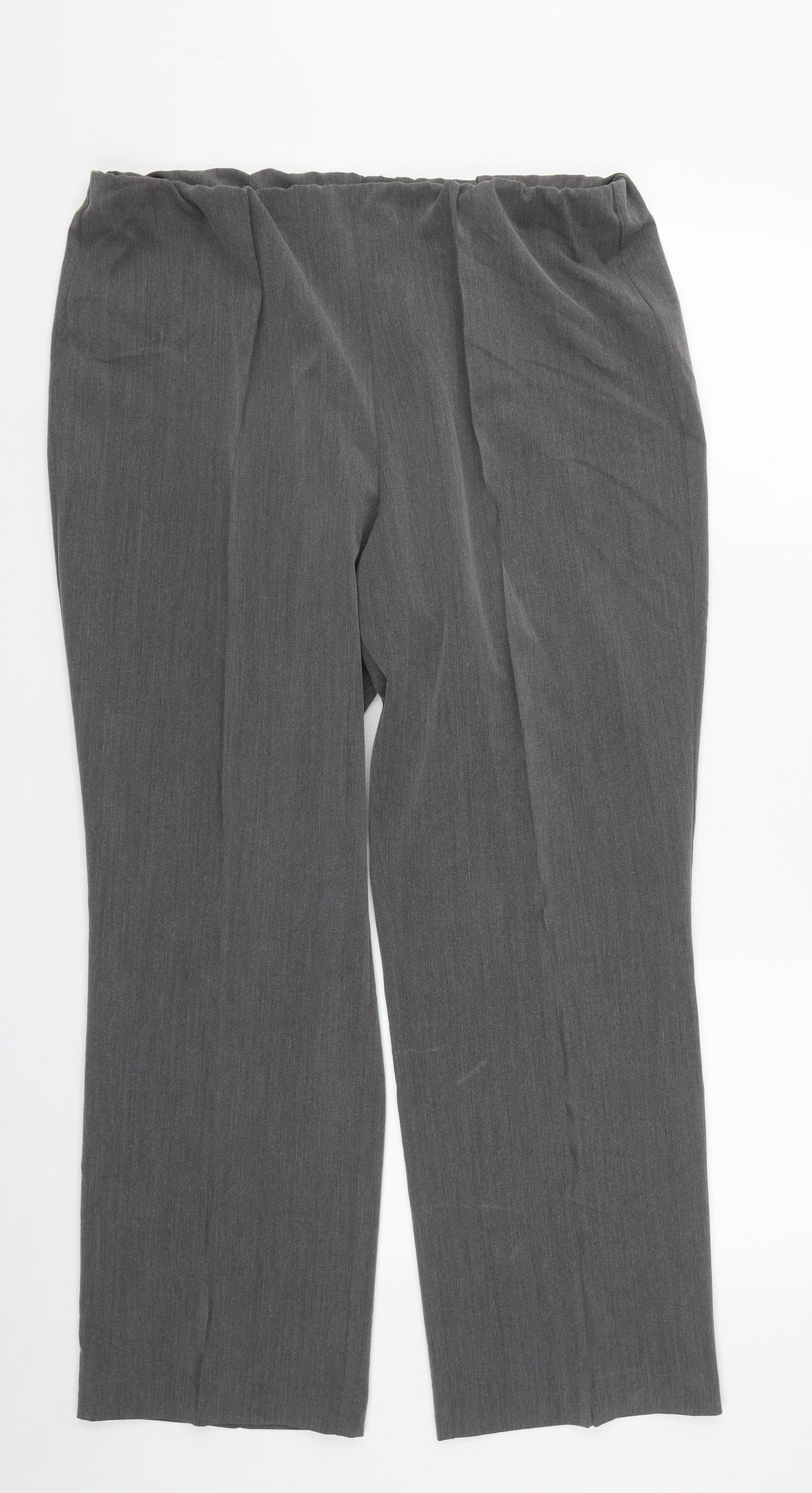 Bonmarché Womens Grey  Polyester Trousers  Size 16 L29 in Regular