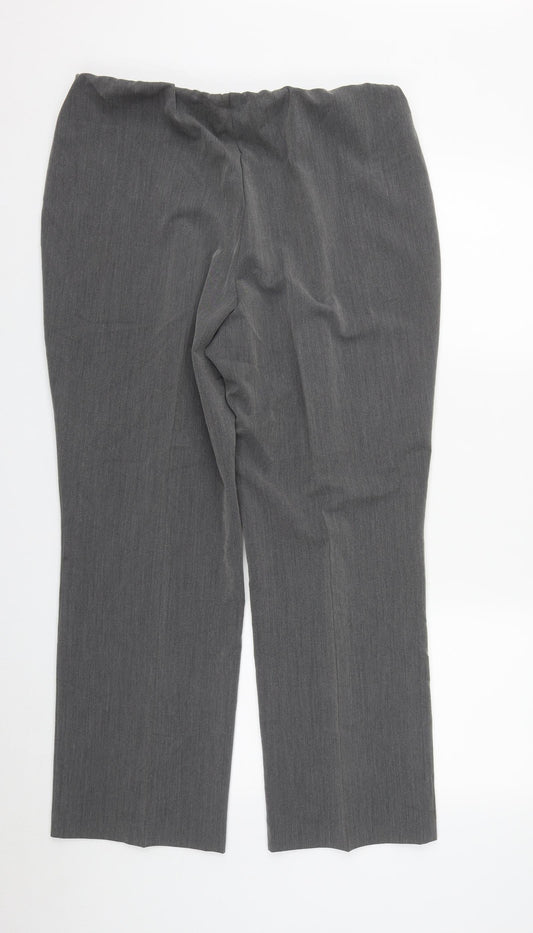 Bonmarché Womens Grey  Polyester Trousers  Size 16 L29 in Regular
