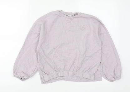 NEXT Girls Purple  Cotton Pullover Sweatshirt Size 10 Years
