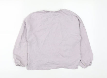 NEXT Girls Purple  Cotton Pullover Sweatshirt Size 10 Years