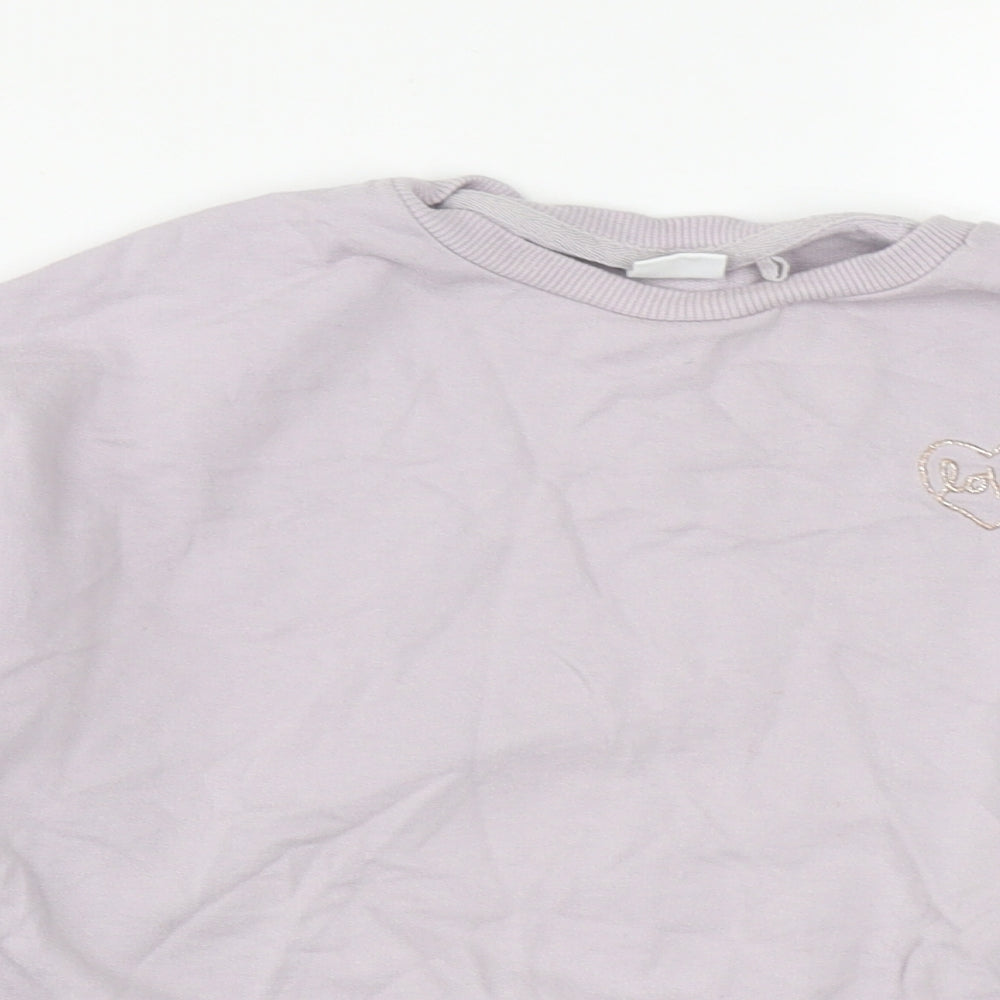 NEXT Girls Purple  Cotton Pullover Sweatshirt Size 10 Years