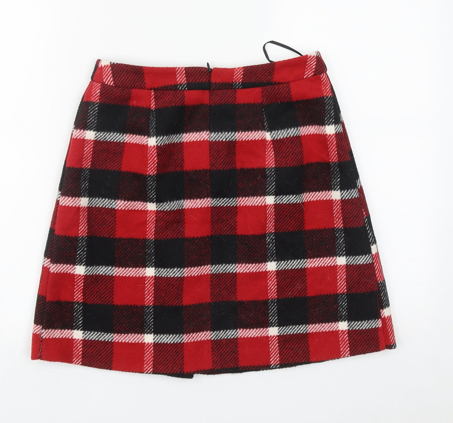 F&F Womens Multicoloured Plaid Polyester A-Line Skirt Size 6   Zip