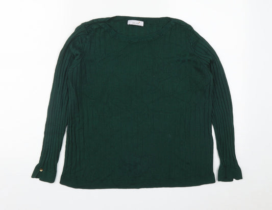 Womens UK Size 14 Marks and Spencer Green Pullover Sweatshirt