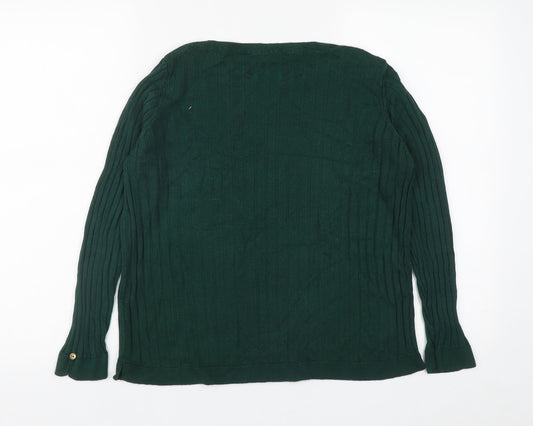 Womens UK Size 14 Marks and Spencer Green Pullover Sweatshirt