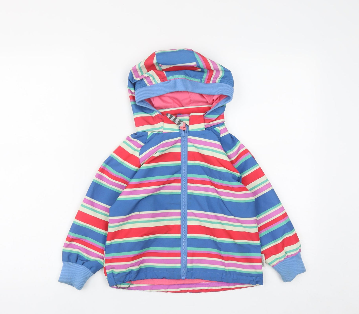 Racoon Girls Multicoloured Striped  Rain Coat Coat Size 3 Years  Zip