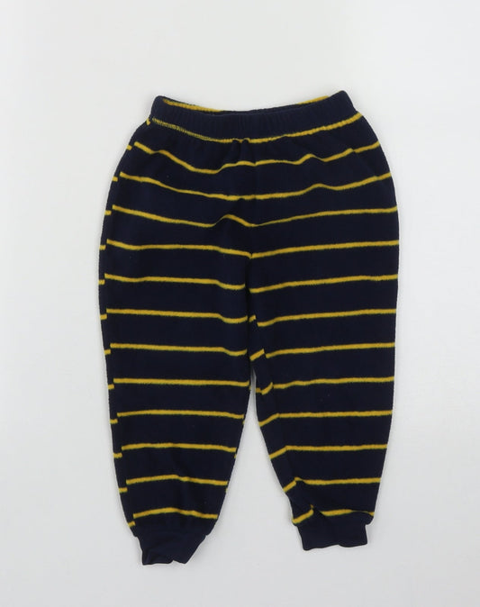 George Boys Blue Striped Polyester  Pyjama Pants Size 2-3 Years