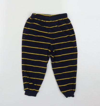 George Boys Blue Striped Polyester  Pyjama Pants Size 2-3 Years