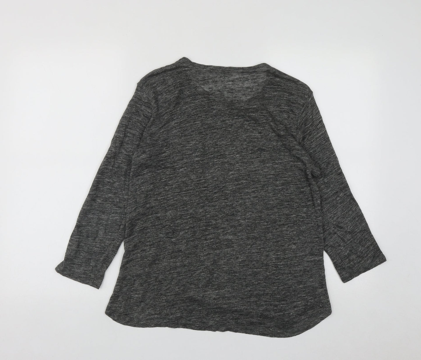 Zanzara Womens Grey Round Neck  Polyester Pullover Jumper Size M