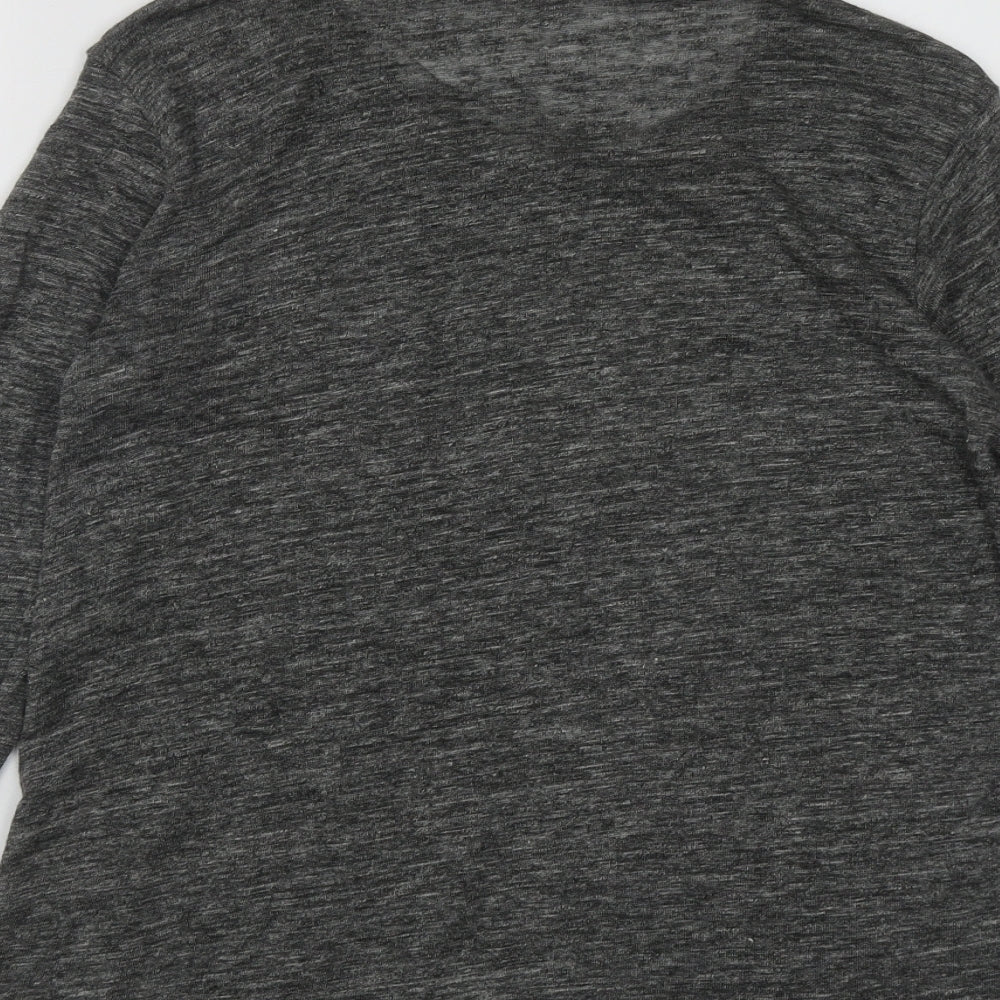 Zanzara Womens Grey Round Neck  Polyester Pullover Jumper Size M