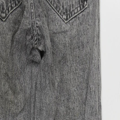 Hello Miss Paris Womens Grey  Cotton Straight Jeans Size 6 L27 in Regular Zip