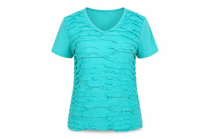 Womens UK Size M Damart Green Basic T-Shirt