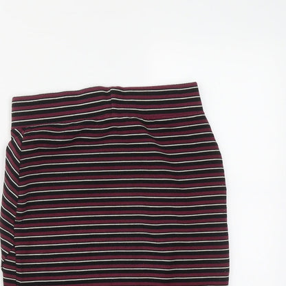 Atmosphere Womens Multicoloured Striped Polyester A-Line Skirt Size 10