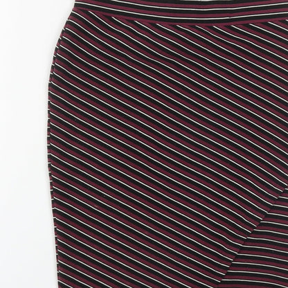 Atmosphere Womens Multicoloured Striped Polyester A-Line Skirt Size 10