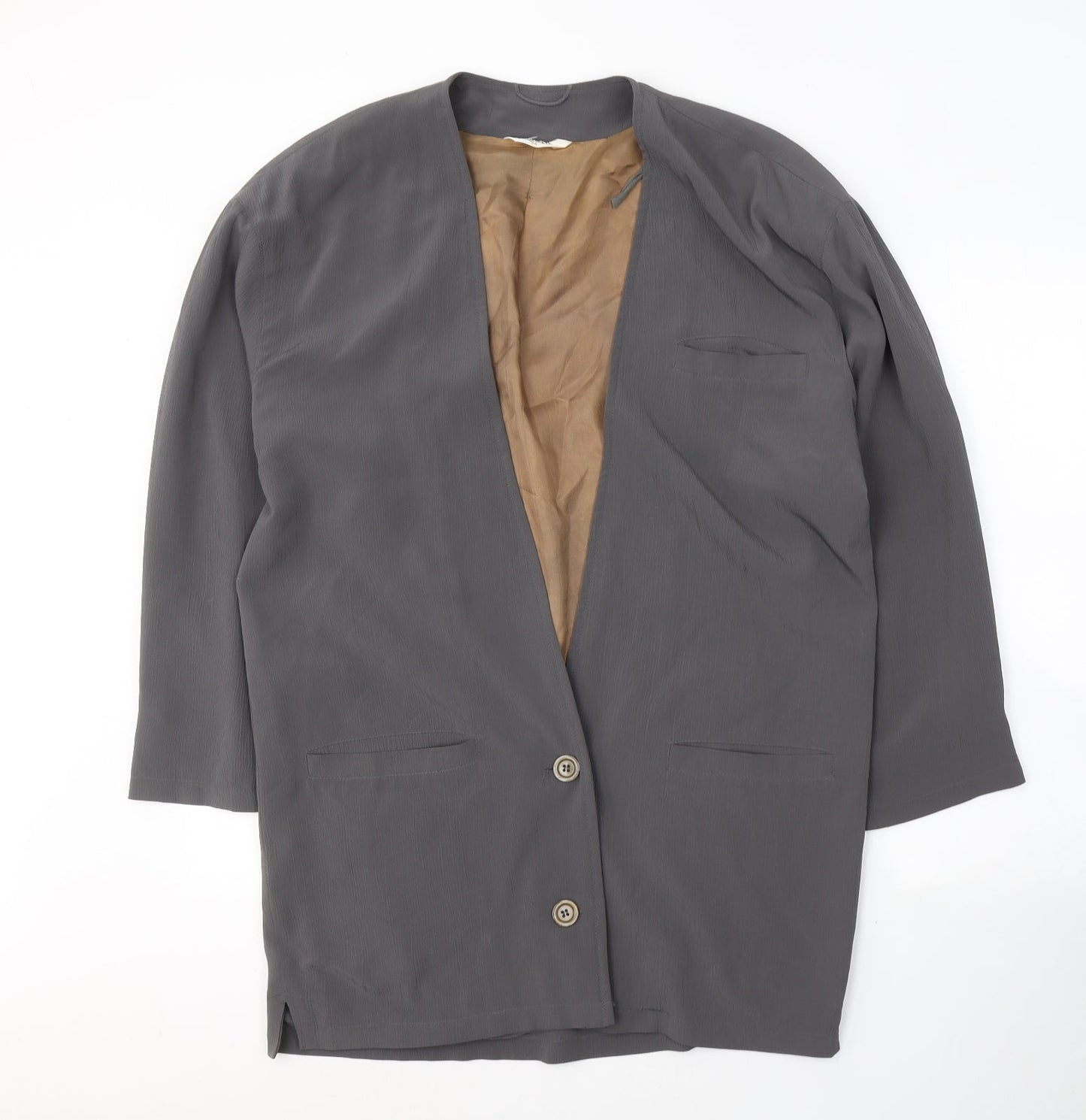 Jean Womens Grey   Jacket Blazer Size 10  Button