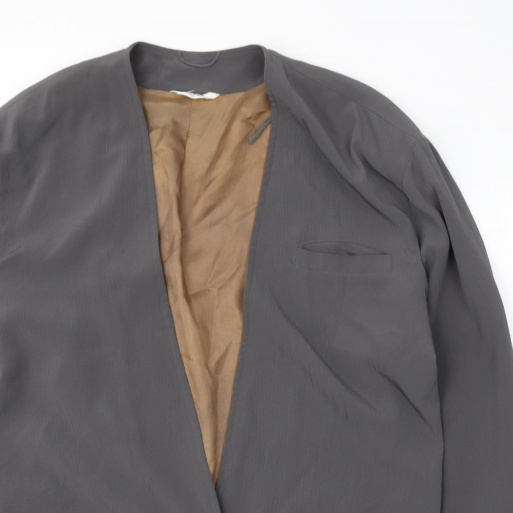 Jean Womens Grey   Jacket Blazer Size 10  Button