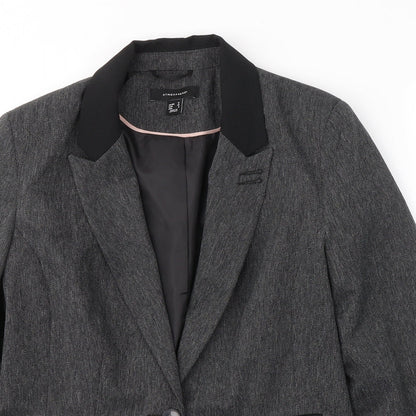Atmosphere Womens Grey  Polyester Jacket Blazer Size 12