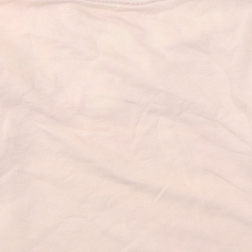 Matalan Girls Pink  Cotton Pullover Sweatshirt Size 9 Years  Pullover - Love