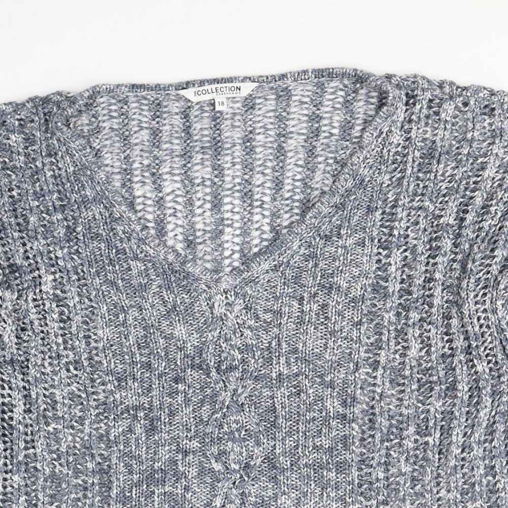 Womens UK Size 18 Debenhams Blue Pullover Jumper