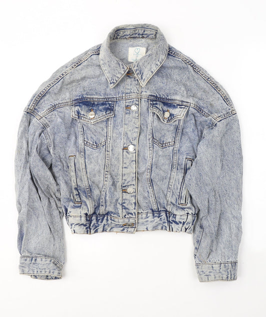 Primark Womens Blue   Jacket  Size 6  Button