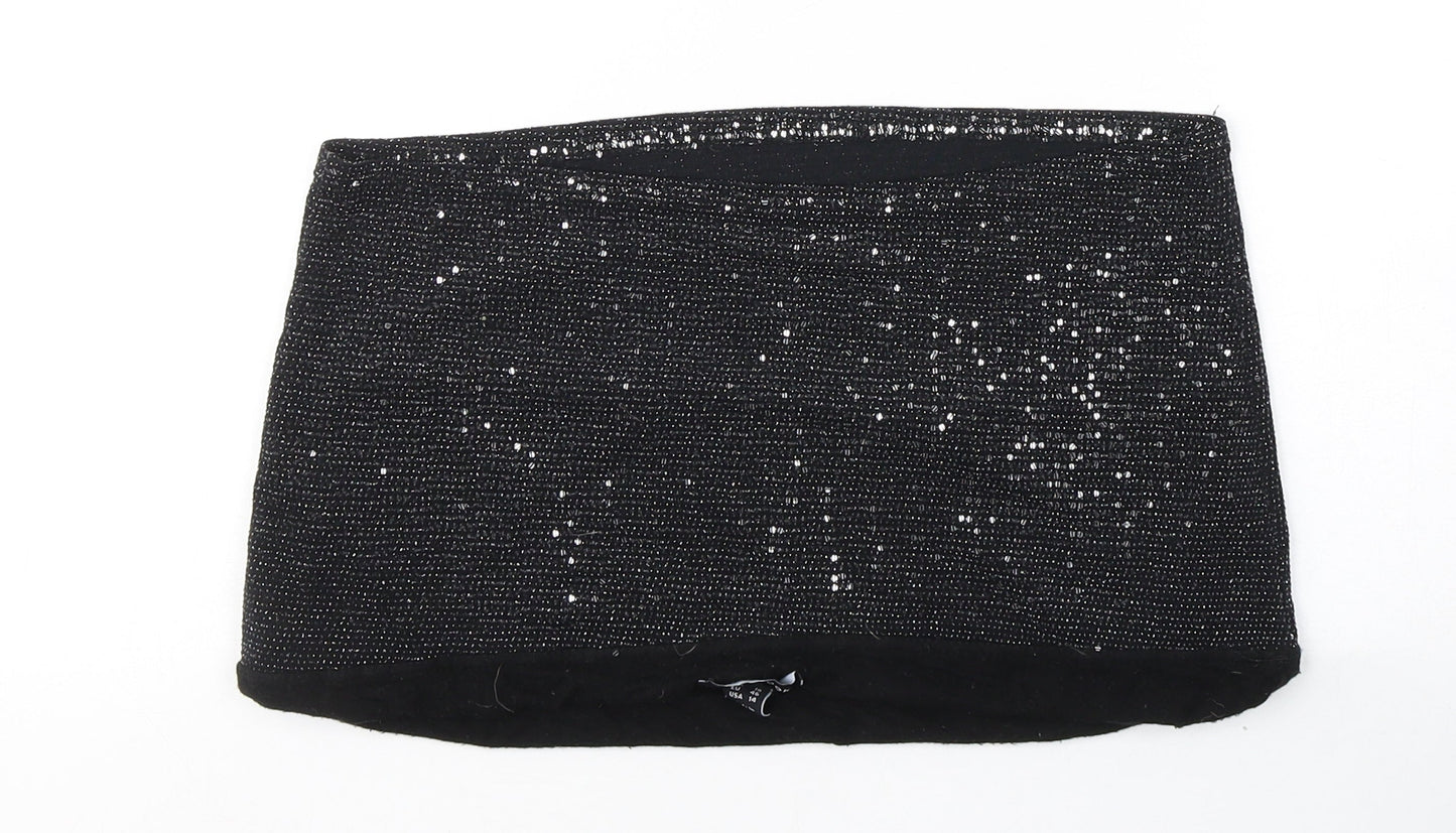 Womens UK Size 18 New Look Black Cropped Blouse